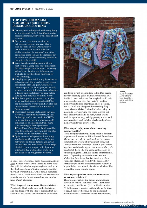 Коллекция проектов для рукодельниц в журнале «Todays Quilter №122 2024»