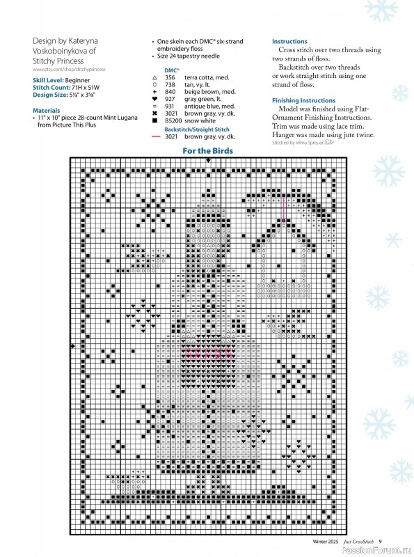 Коллекция вышивки в журнале «Just CrossStitch - Winter 2025»