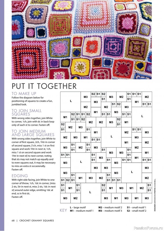 Вязаные проекты крючком в журнале «Crochet Granny Squares - 1st Edition 2025»