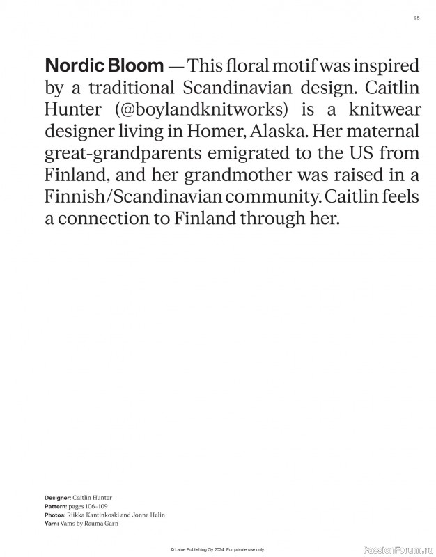 Вязаные проекты в журнале &laquo;Laine Nordic Knits 2024&raquo;