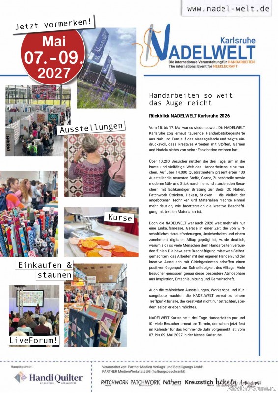 Коллекция проектов для рукодельниц в журнале &laquo;Patchwork das Magazin №5 2026&raquo;