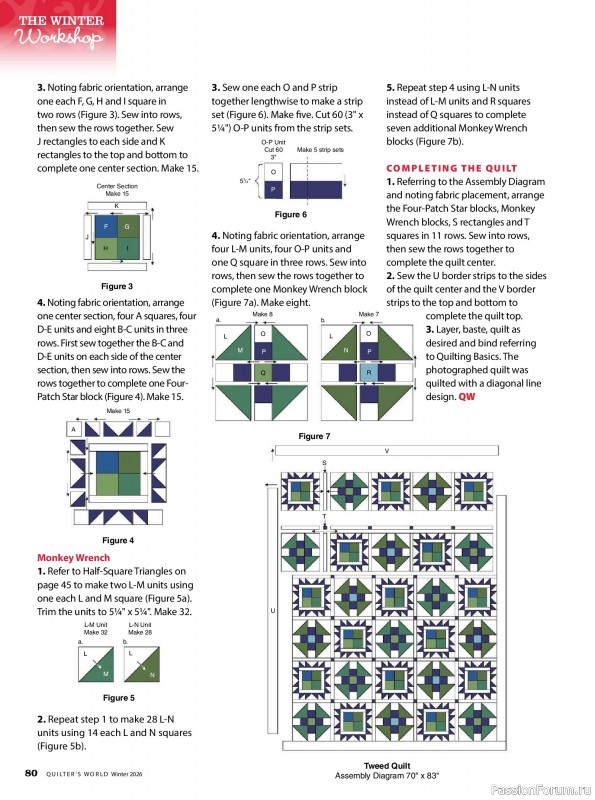 Коллекция проектов для рукодельниц в журнале «Quilter's World - Winter 2026»