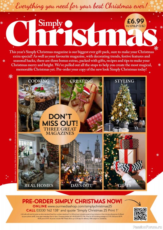 Коллекция вышивки в журнале «Ultimate CrossStitch - Christmas 2025»