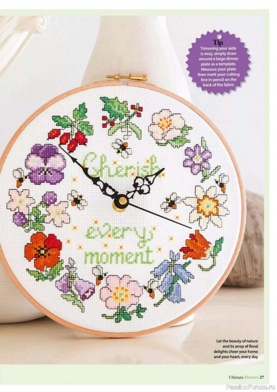 Коллекция вышивки в журнале «Ultimate CrossStitch Flowers - 2025»