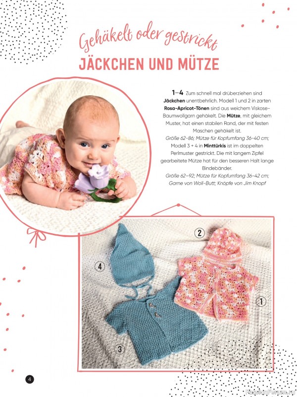 Вязаные модели для детей в журнале «Baby Maschenmode №65 2025»
