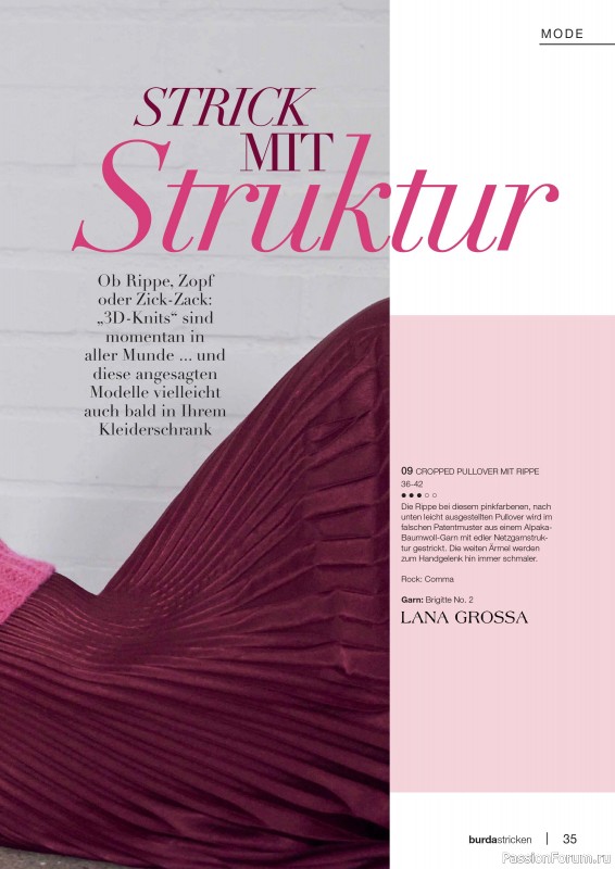 Вязаные модели в журнале «Burda Stricken №1 2025»