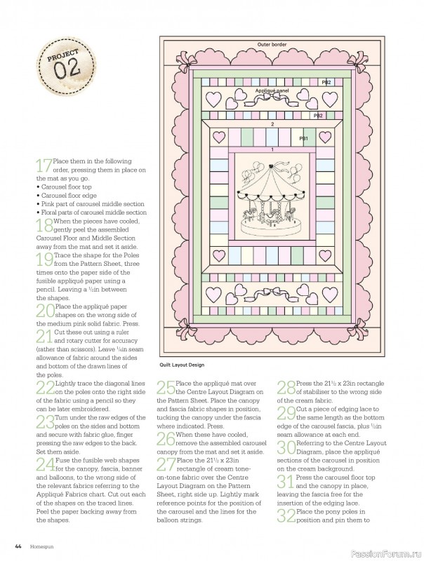 Коллекция проектов для рукодельниц в журнале «Australian Homespun №228 2025»