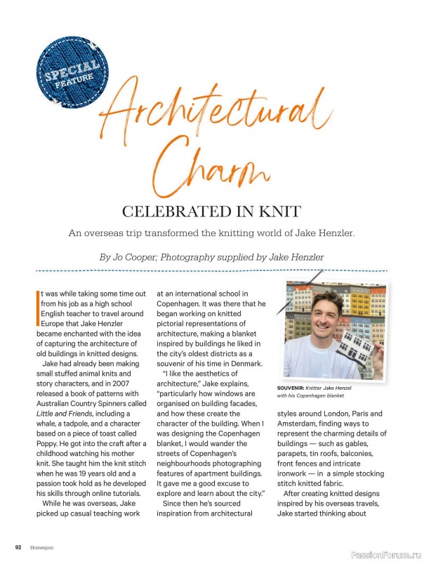 Коллекция проектов для рукодельниц в журнале «Australian Homespun - October-November 2025»