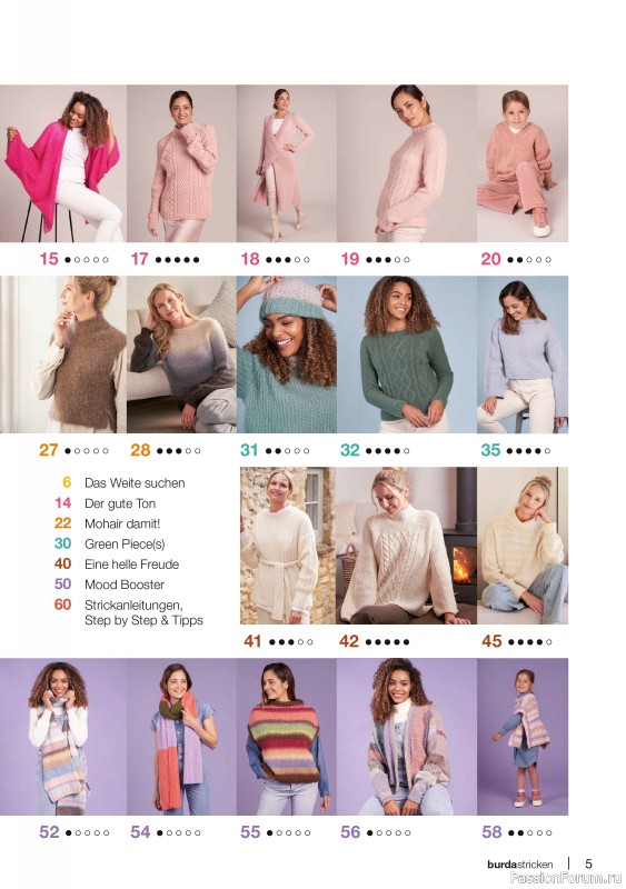 Вязаные модели в журнале «Burda Stricken №1 2023»
