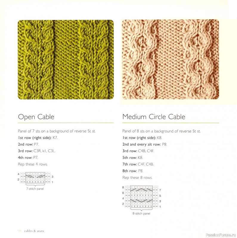 Вязаные проекты в книге &laquo;Cables & Aran Stitches-250 to Knit&raquo;