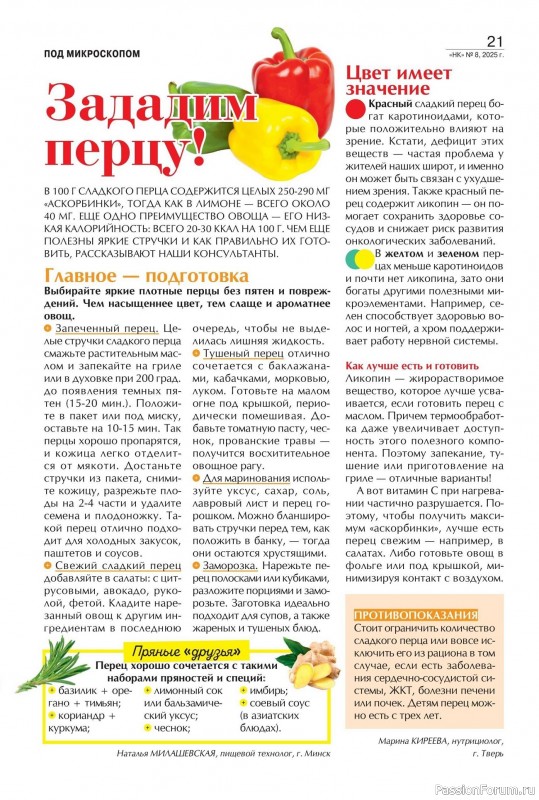 Коллекция кулинарных рецептов в журнале «Наша кухня №8 2025»