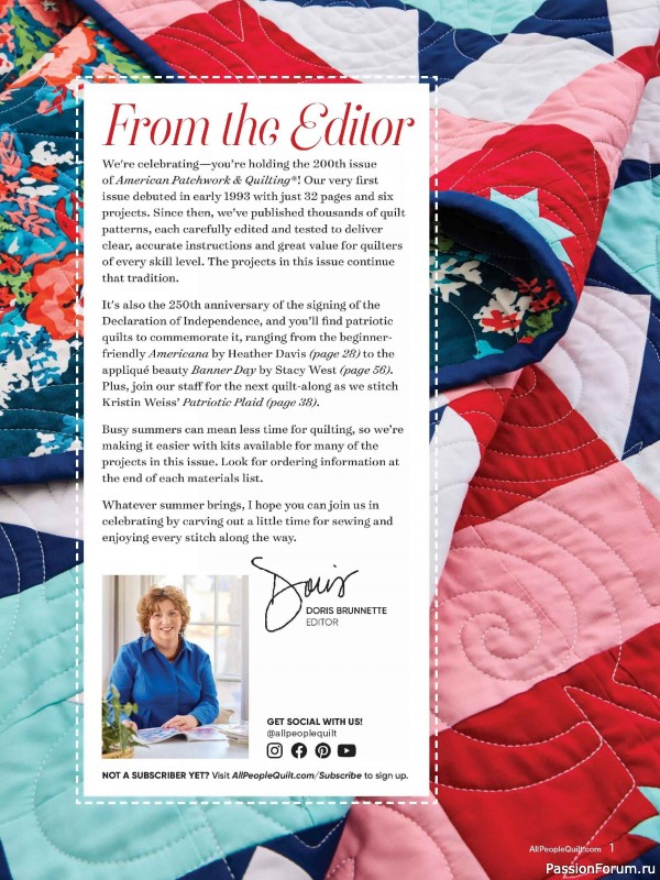 Коллекция проектов для рукодельниц в журнале &laquo;American Patchwork & Quilting №200 2026&raquo;