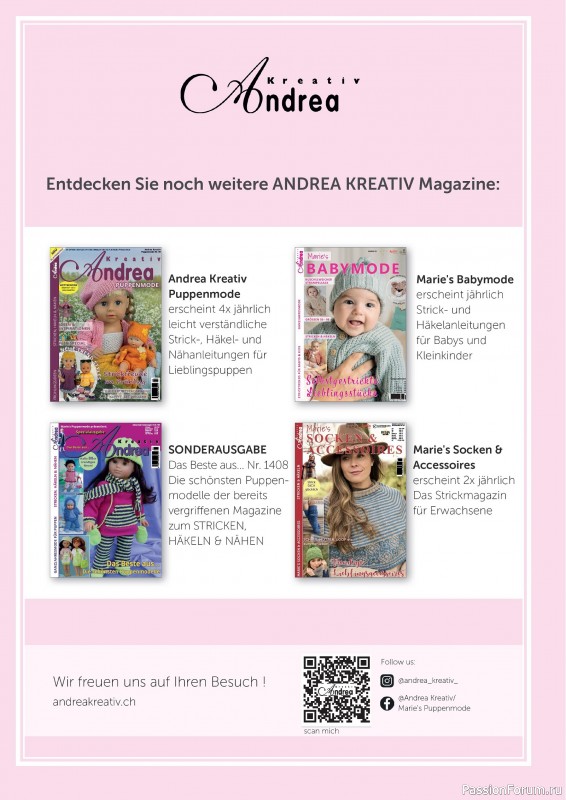 Коллекция проектов для рукодельниц в журнале «Andrea Kreativ Socken & Accessoires №8 2026»
