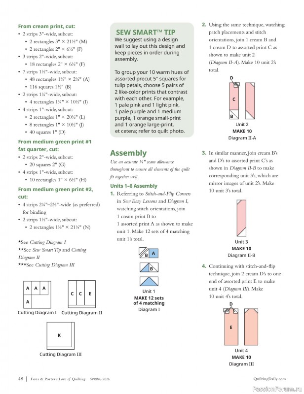 Коллекция проектов в журнале &laquo;Fons & Porter's Love of Quilting - Spring 2026&raquo;