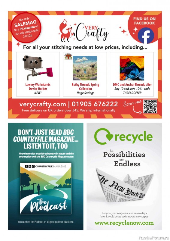 Коллекция вышивки в журнале &laquo;The World of Cross Stitching №370 2026&raquo;