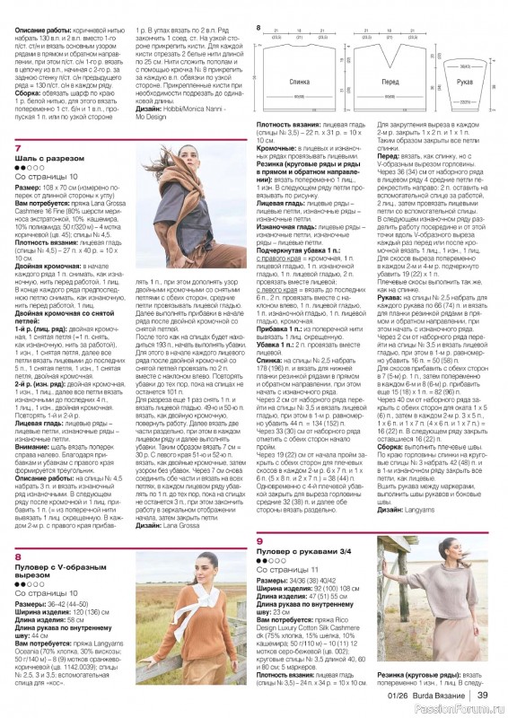 Вязаные модели в журнале &laquo;B-Вязание №1 2026&raquo;