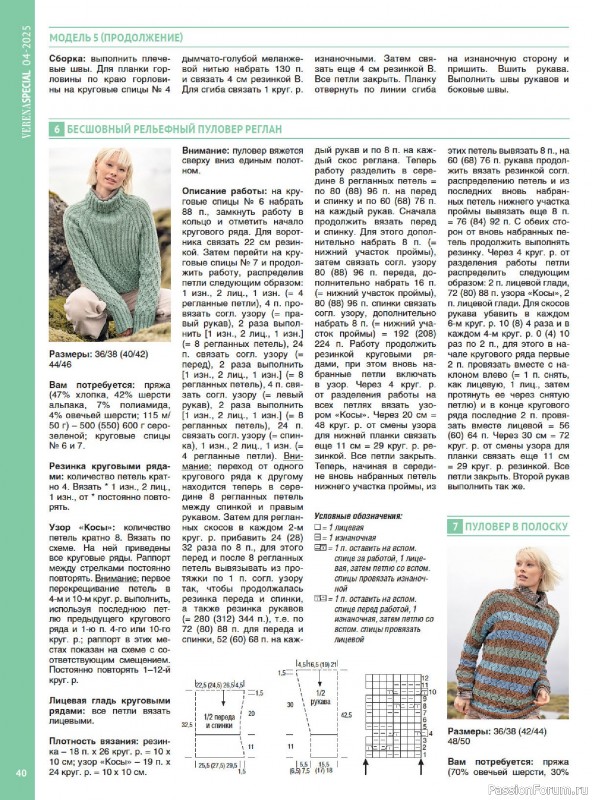 Вязаные модели в журнале &laquo;Модное вязание №4 2025&raquo;