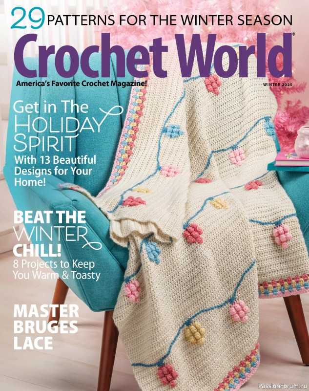 Вязаные проекты крючком в журнале «Crochet World - Winter 2025»