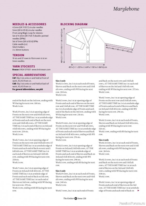 Вязаные проекты спицами в журнале «The Knitter №224 2026»