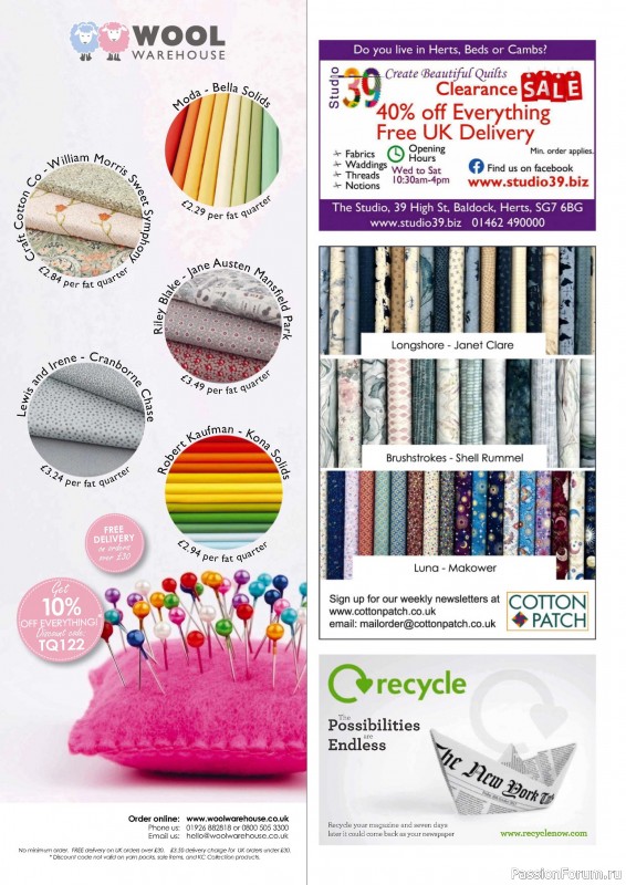 Коллекция проектов для рукодельниц в журнале «Todays Quilter №122 2024»
