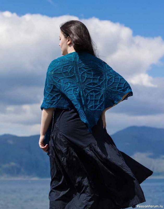 Коллекция узоров для шалей в книге «Celtic Cable Shawls»