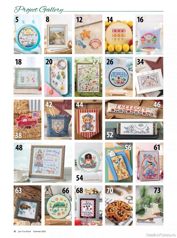 Коллекция вышивки в журнале «Just CrossStitch - Summer 2025»