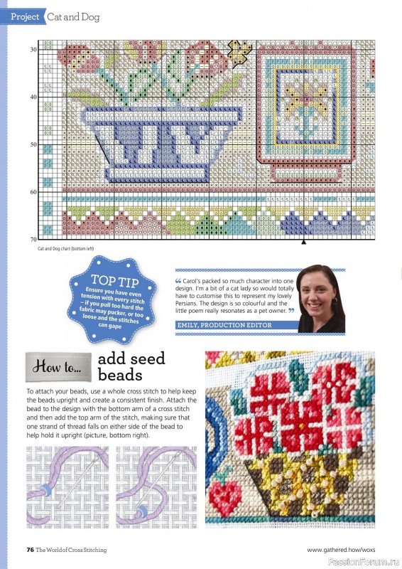 Коллекция вышивки в журнале «The World of Cross Stitching №338 2022»