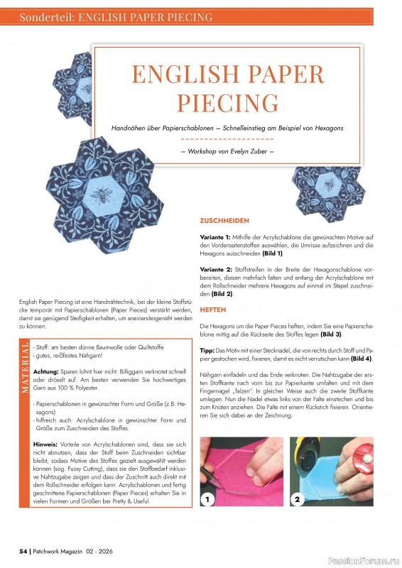 Коллекция проектов для рукодельниц в журнале &laquo;Patchwork das Magazin №2 2026&raquo;
