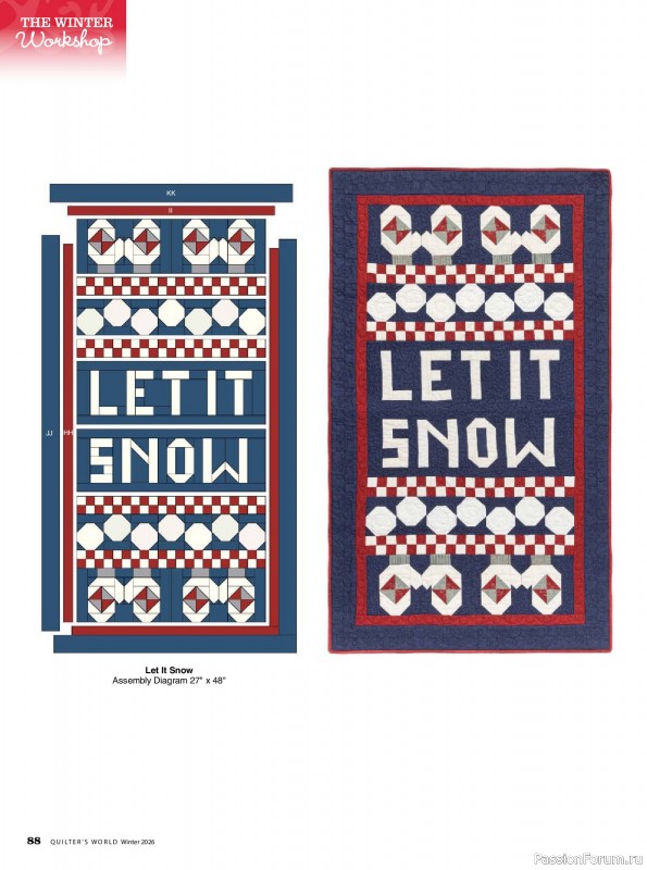 Коллекция проектов для рукодельниц в журнале «Quilter's World - Winter 2026»