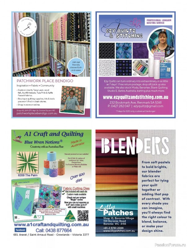 Коллекция проектов для рукодельниц в журнале «Quilters Companion №136 2025»