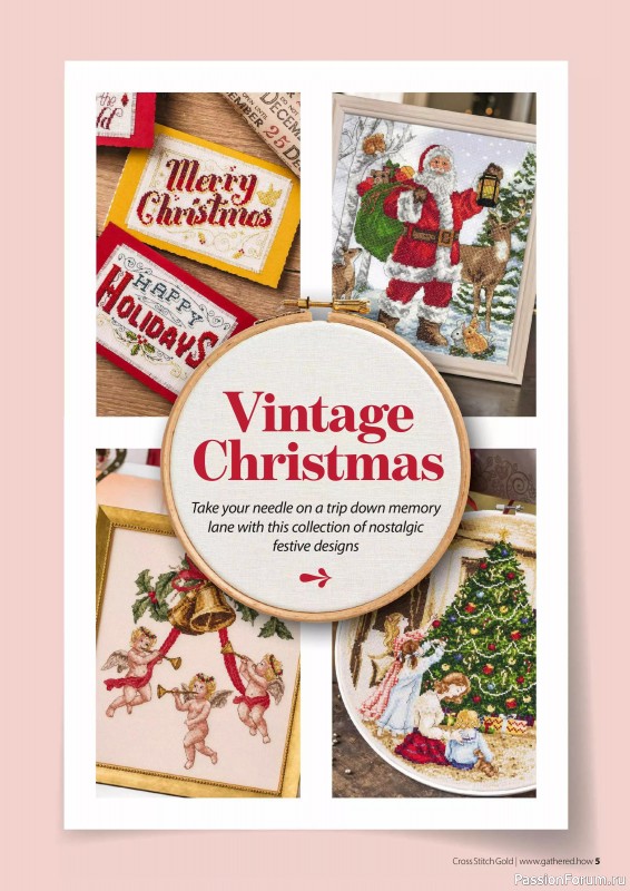 Коллекция вышивки в журнале «Cross Stitch Gold - Christmas 2024»