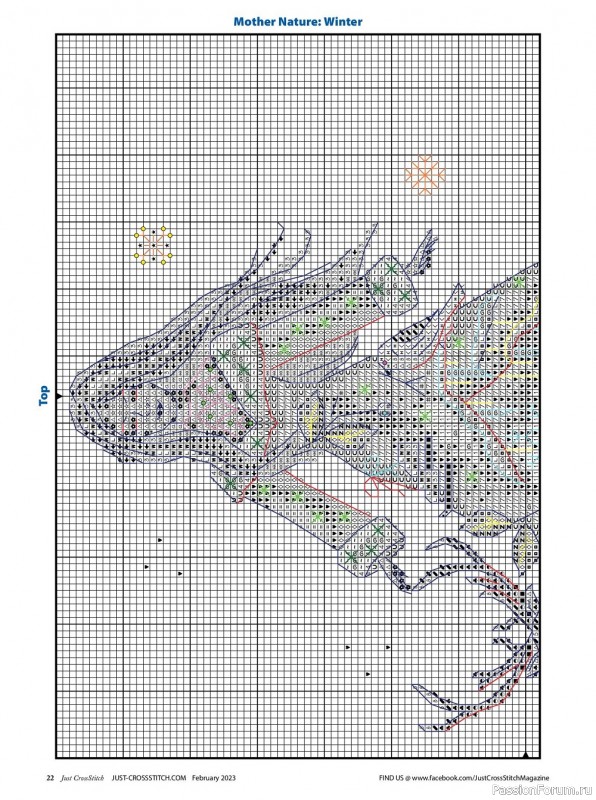 Коллекция вышивки в журнале «Just CrossStitch - February 2023»
