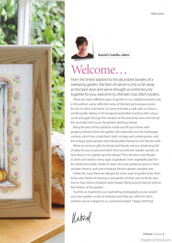Коллекция вышивки в журнале «Ultimate Cross Stitch Gardens 2026»