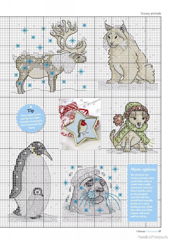 Коллекция вышивки в журнале «Ultimate Crossstitch Christmas №7 2025»