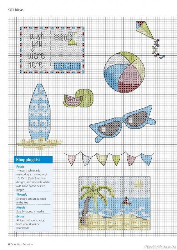 Коллекция вышивки крестиком в журнале «Cross Stitch Favourites - Spring/Summer 2022»