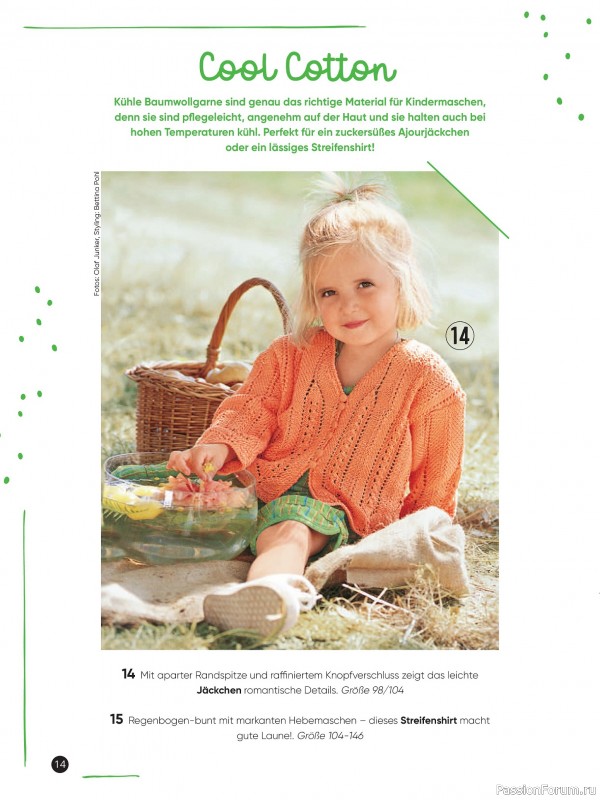 Вязаные модели для детей в журнале «Kinder Maschenmode №2 2025»