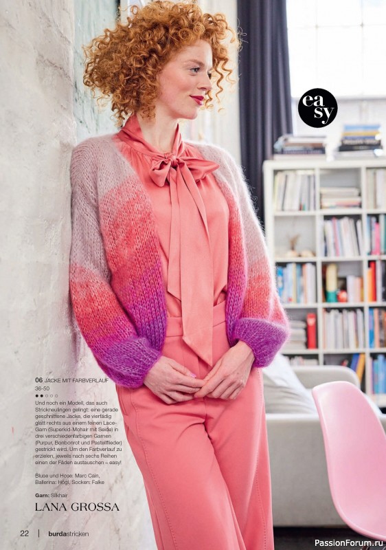 Вязаные модели в журнале «Burda Stricken №4 2025»