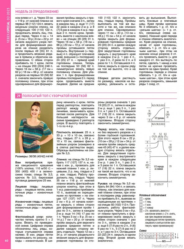 Вязаные модели в журнале «Модное вязание №2 2022»