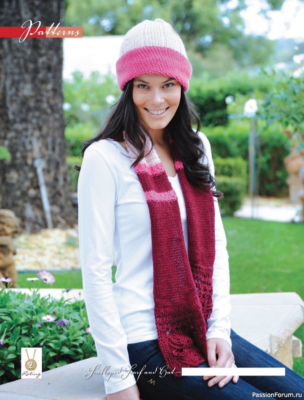 Вязаные проекты спицами в журнале «Beanies & Scarves №1 2022»