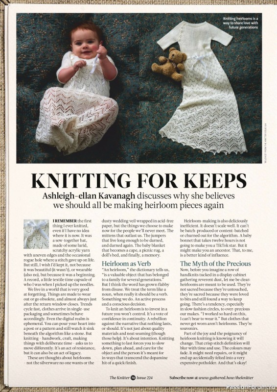 Вязаные проекты спицами в журнале «The Knitter №224 2026»