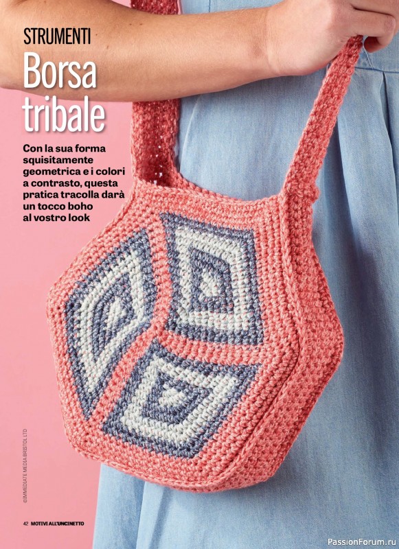 Вязаные проекты в журнале «Motivi all'Uncinetto Borse - Dicembre 2025-Gennnaio 2026»