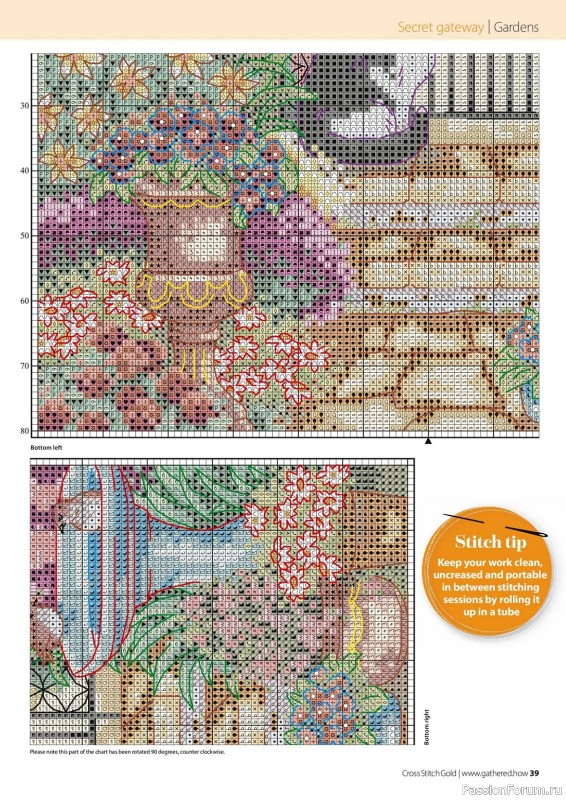 Коллекция вышивки в журнале «Cross Stitch Gold - Floral Collection 2023»