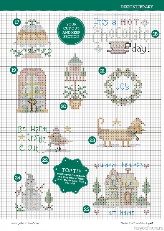 Коллекция вышивки в журнале «The World of Cross Stitching Special №366 2025»