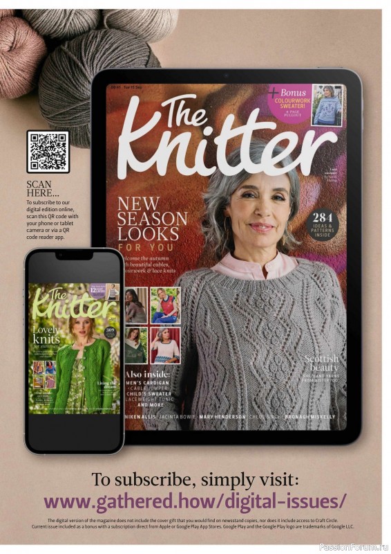 Вязаные проекты спицами в журнале «The Knitter №220 2025»