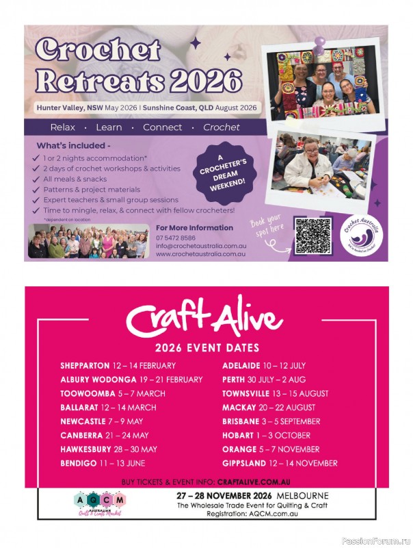 Коллекция проектов для рукодельниц в журнале «Australian Homespun №228 2025»