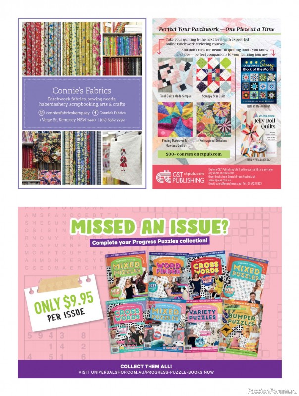 Коллекция проектов для рукодельниц в журнале &laquo;Australian Homespun - February-March 2026&raquo;