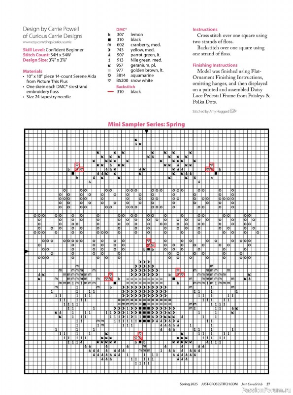Коллекция вышивки в журнале «Just CrossStitch - Spring 2025»