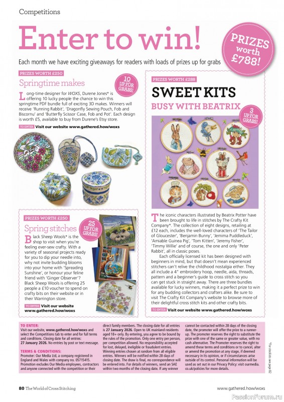 Коллекция вышивки в журнале &laquo;The World of Cross Stitching №368 2025&raquo;