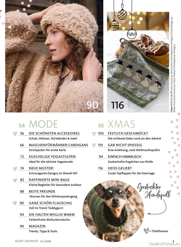 Вязаные проекты в журнале «Selbst Gestrickt №1 2026»