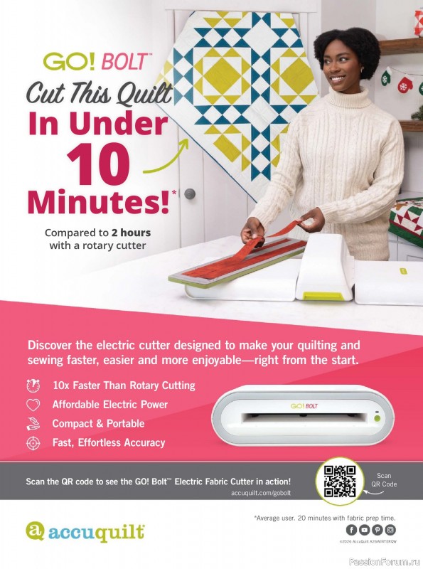 Коллекция проектов для рукодельниц в журнале «Quilter's World - Winter 2026»